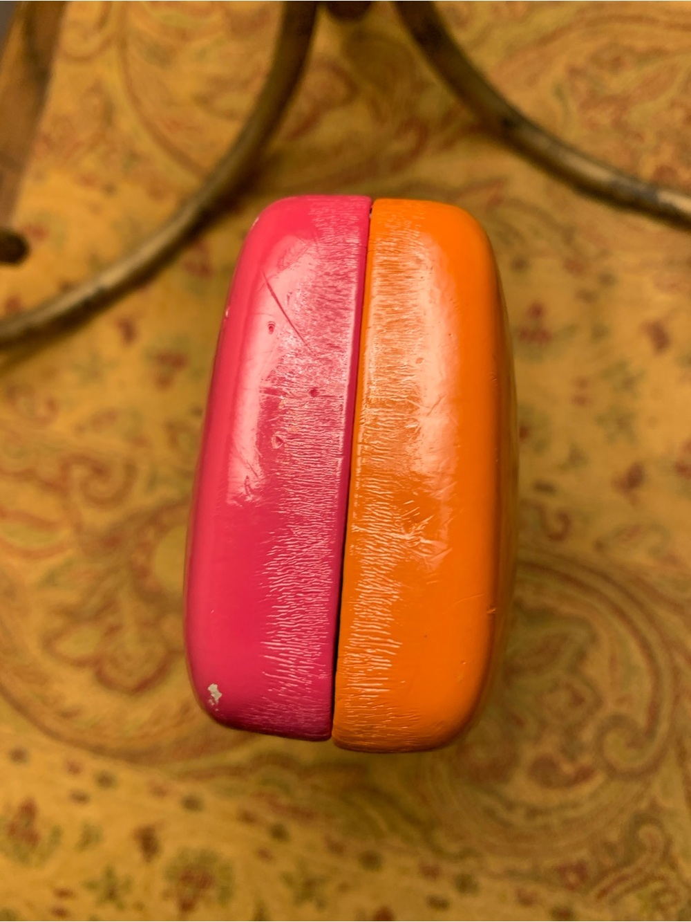 kate spade Pink and Orange Hard Sunglasses Case with Gold Logo - Picture 8 of 9